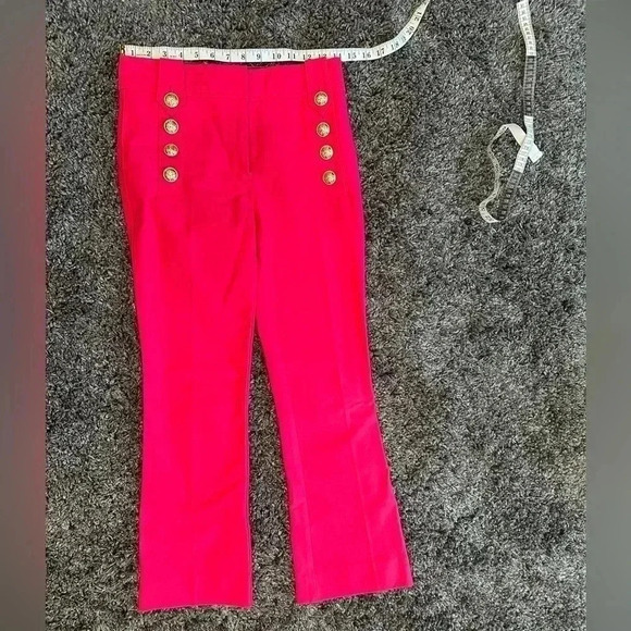 Derek Lam 10 Crosby pink cropped flare pants size 2 - Picture 2 of 8